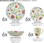 24-Piece Porcelain Dinnerware Set - Image 2