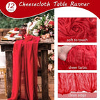 12 Pack 10Ft Cheesecloth Table Runner 35x120 Inch Boho Gauze Table Runner - Image 4