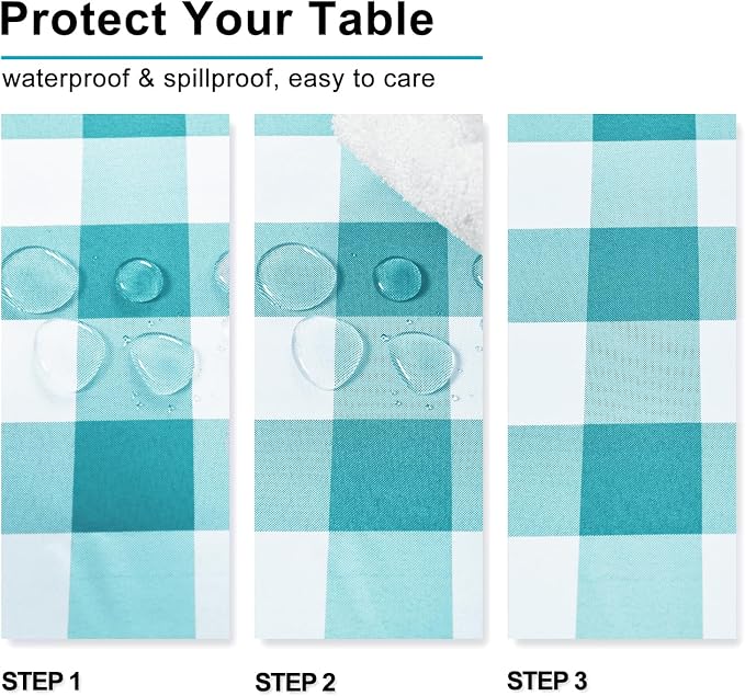 Checkered Tablecloth Rectangle, 70 x 90 Inch - Image 2