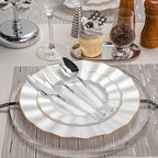 72PCS Pearl White Plastic Plates, Wavy Plates - Image 7