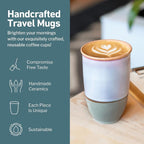 NOVA CERAMICS Travel Mug – Portable Coffee Tumbler – Unique to Go Mug – - Image 2