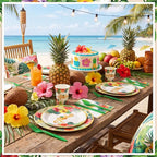 NatNarr Hawaiian Party Supplies Set, Paper Tableware Set - Image 5