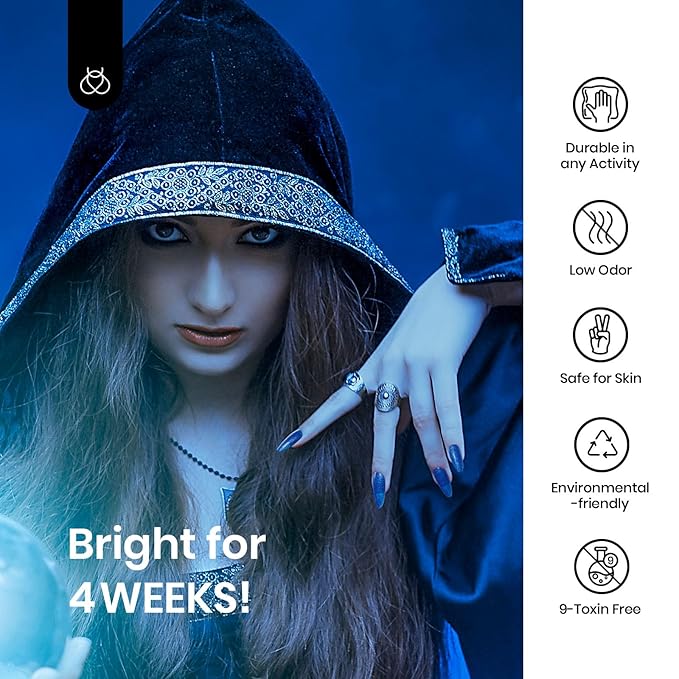Beetles Glitter Gel Nail Polish, Blue Gel Polish Dark Purple Blue Color Gel Polish Soak Off Gel Nail Art Salon Nail Art DIY Home Nails Gifts for Women Women Manicure, 1 Pcs 15ml