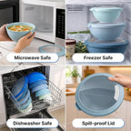 Zulay Kitchen 12 Piece Plastic Mixing Bowls - Image 6