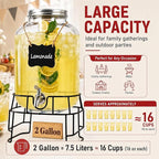 2 Gallon Glass Drink Dispensers - Image 2