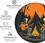 Halloween Skull Coasters Leather Round Drink Coasters 6 Pcs Set - Image 4