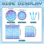 96 Pieces Snowflake Winter Party Supplies Set - Image 2