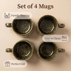 Japanese Tea Cups Set of 4pcs, 7oz Elegant Ceramic Matcha Cups - Image 7