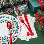 175Pcs Disposable Christmas Plates & Napkins - Image 8