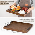 Wooden Serving Tray with Metal Handles|Ottoman Tray - Image 5