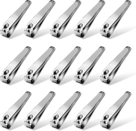 20 Pack Nail Clippers Bulk,Sharp Blade Toe Nail Clippers Fingernail & Toenail Nail Clipper in Bulk, Portable Bulk for Women Man Adult Homeless Care