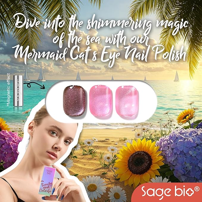 Cat Eye Gel Nail Polish, 15ml Magnetic Gel, High-Gloss Finish, Long-Lasting, DIY Manicure Kit with Magnet Stick, Stunning 3D Magnetic Effect, 02