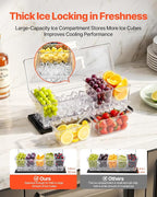 VEVOR Chilled Condiment Server Caddy, 5 Compartment Ice Cooled Serving Container - Image 2