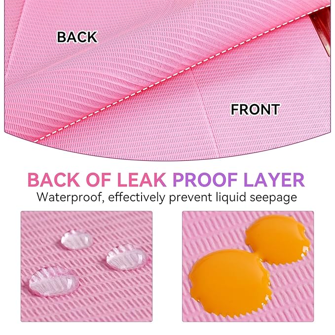 Makartt Disposable Nail Mats: 20 Pcs Fordable Nail Paper Towels for Table Acrylic Practice Sheet 3 Ply Waterproof Nail Art Table Mats Clean Pads for Salon Manicure Tattoo Pink