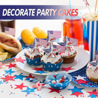 Geiserailie 6 Pieces Patriotic Napkin Rings 4th of July Star Napkin Ring Holder - Image 6