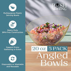 5 Pack Gold Angled Plastic Serving Bowl Disposable - Image 2