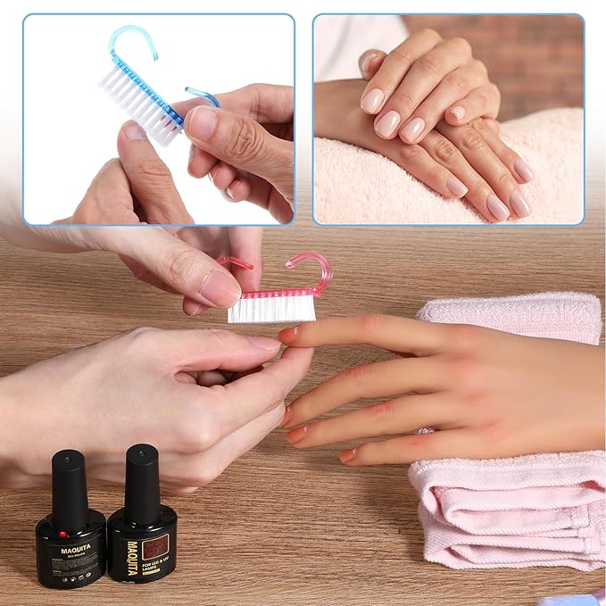 20 PCS Nail Brush for Cleaning Fingernails, Nylon Nail Cleaning Brush, Small Nail Scrubber Brush, Handle Grip Nail Brush Fingernail Brush Cleaner Tools for Toes and Nails