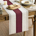 Artoid Mode Red Farmhouse Rustic Christmas Table Runner 12x48 Inch | Seasonal by ArtoidMode
