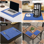 Faux Leather Heat Resistant Placemats 4 Packs, Waterproof Wipeable Dining PU - Image 9
