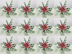 Red Green Gold Beaded Napkin Ring - Image 2