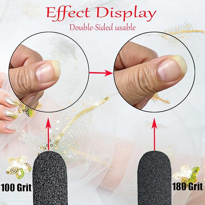 Nail Files Bulk, 15 Pack 7 Inches Disposable 100/180 Grit Double Sided Emery Boards Manicure Pedicure Tools(15)
