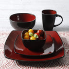 Gibson Elite Soho Lounge Square Reactive Glaze Stoneware Dinnerware Set - Image 6
