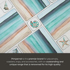 Pimpernel Coastal Shore Coasters, Cork-Backed Drink Mats - Image 4
