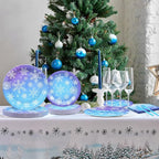 96 Pieces Snowflake Winter Party Supplies Set - Image 4