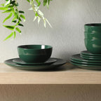 Gibson Home Simple Essential 12 Piece Plates and Bowls Porcelain Solid Color - Image 5