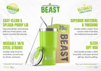 Beast 20 oz Tumbler Stainless Steel Vacuum Insulated Coffee Ice Cup Double Wall - Image 2