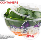 Stock Your Home 32oz Clear Plastic Salad Bowls - Image 5