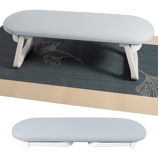 Diesisa Nail Arm Rest, Foldable PU Leather Nail Hand Rest For Nails Tech with Table Mat, Soft Hand Rest for Acrylic Nails/Nail Hand Pillow for Manicure Salon Use