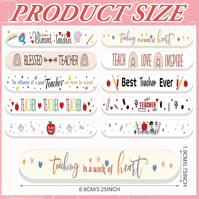 50 Pack Christmas Teacher Appreciation Gifts Bulk Teacher Thank You Nail Files Emery Boards Small Spa Party Favors Employee Appreciation Gifts for Staff Team Coworkers