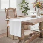 MEANMOY White Table Runner 72 Inches Long Waterproof Table Runners | Washable - Image 2