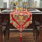 Christmas Red Chenille Table Runner - Image 7