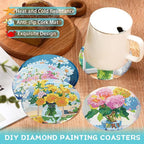 Ekuxom 8 Pcs Flower Diamond Art Coasters Kit - Image 5