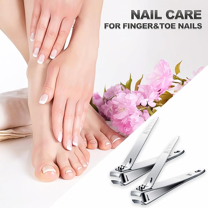 16-Piece Bulk Nail Clippers with Keychain Ring | Stainless Steel Travel Small Toenail Clippers Mini Fingernail Clippers for Men, Women, Gifts, Homeless Care Supplies