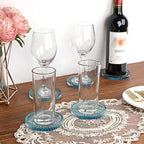 Modern Clear Coaster Set of 5- Glass Coasters - Image 2