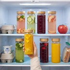 16 oz Round Glass Juice Bottles - Image 7
