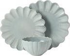 Gibson Elite Bistro Fleur Plates and Bowls Sets, 12-Piece Stoneware Dinnerware - Image 8