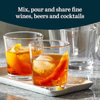Libbey Bar Essentials Double Old Fashioned Glasses, 12 oz, Modern Rocks Glass - Image 4