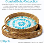 JUNGLE CULTURE Round Rattan Tray - Image 2