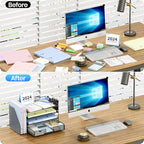 Desk Organizer, 4-Tier Desktop File Organizer - Image 2