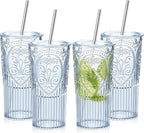 4 Set 20oz Vintage Plastic Tumbler by Unknown