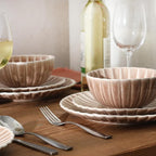 Gibson Elite Peach Orchard 12-Piece New Bone China Dinnerware Set Service - Image 5