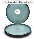 PURE LIVING INTERIOR DESIGN Stoneware small dinner plates set 2 pcs – 7.5" dark - Image 3