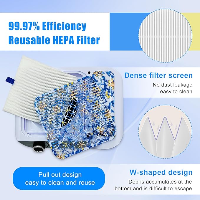 Nail Dust Collector,180W Power Suction, Dust Vacuum Fan Extractor with Reusable Filter for Nail Tech, Acrylic Gel Polish Manicure Pedicure Tool, Salon & Home,Blue