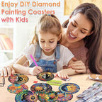 ijbnhd 8 Pcs Sun & Moon Diamond Art Coasters - Image 4