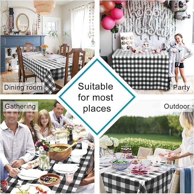 Checkered Square Tablecloth - Image 2