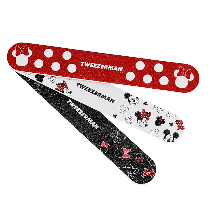 Tweezerman Disney's Mickey Mouse & Minnie Mouse Ear-esistible Nail Files (Pack of 3)